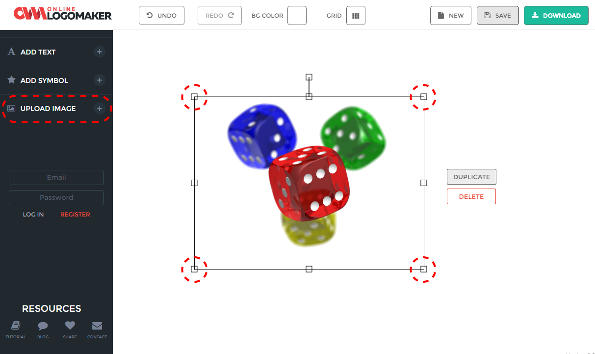How to create logo with image