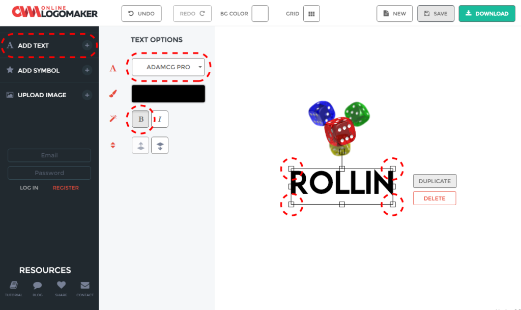 How to create logo with image