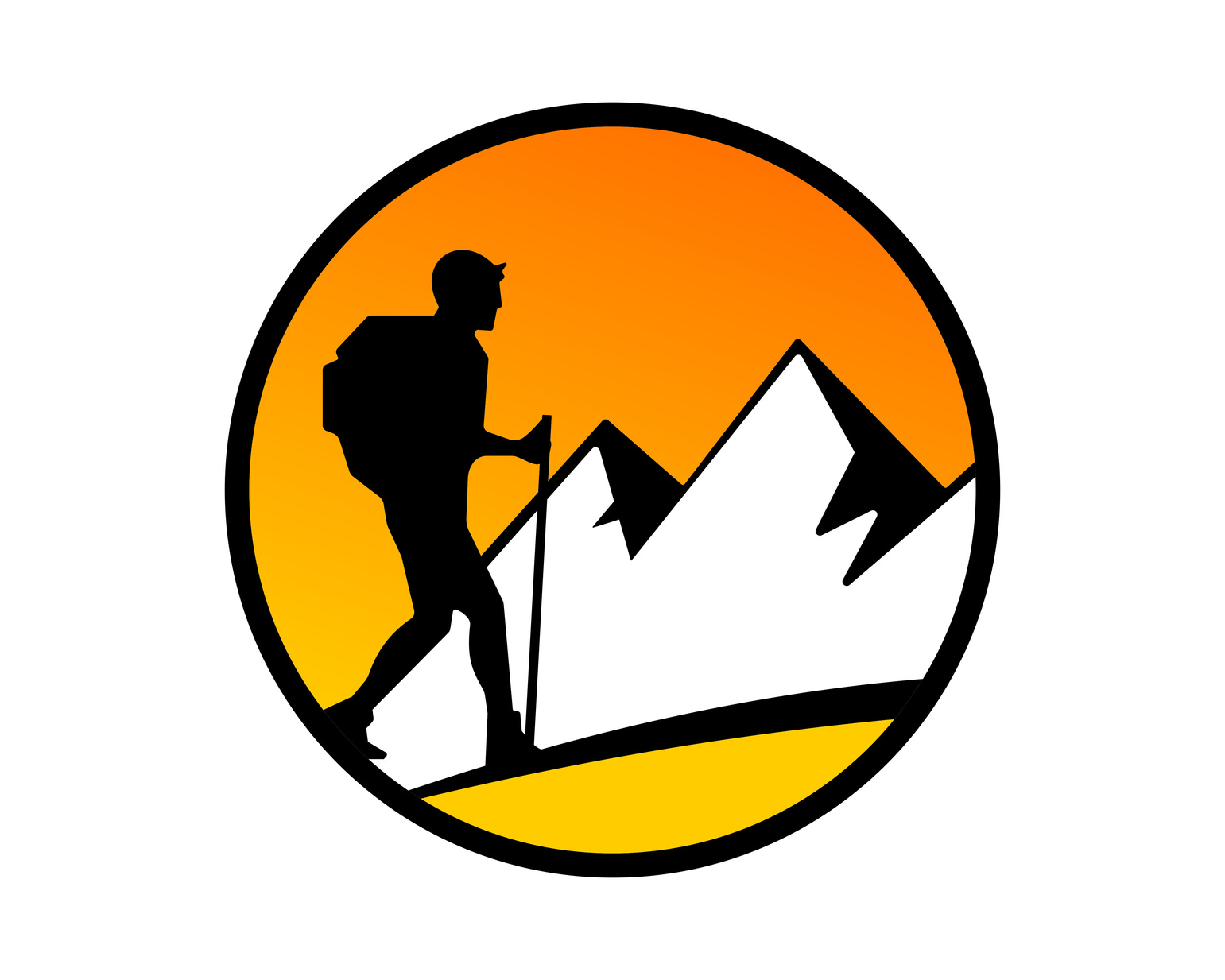 hiking logo design