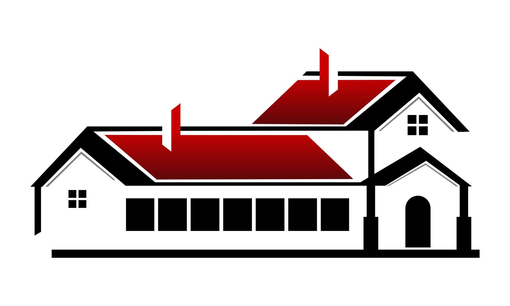 roofing company logo with hidden shapes