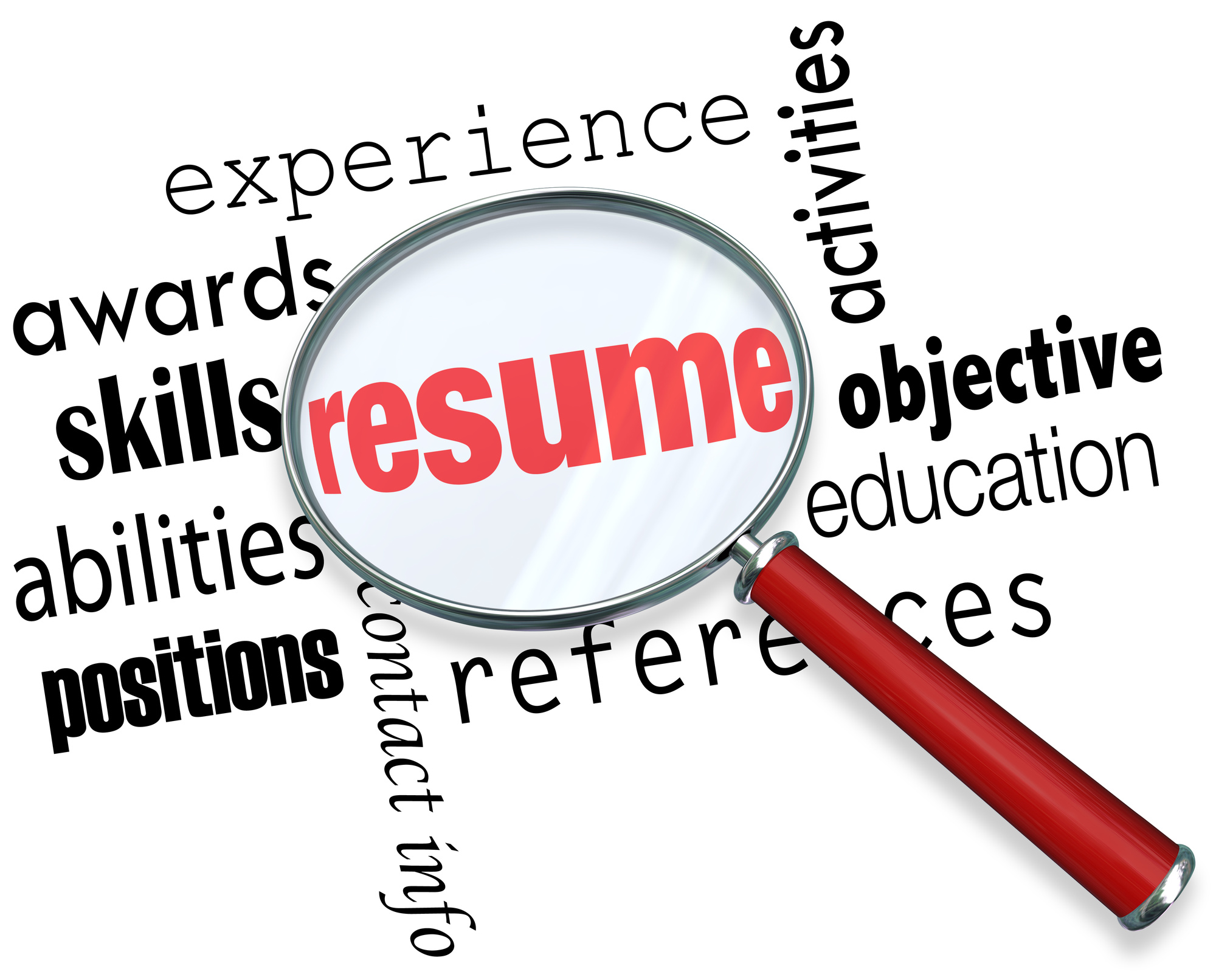 resume writing company names