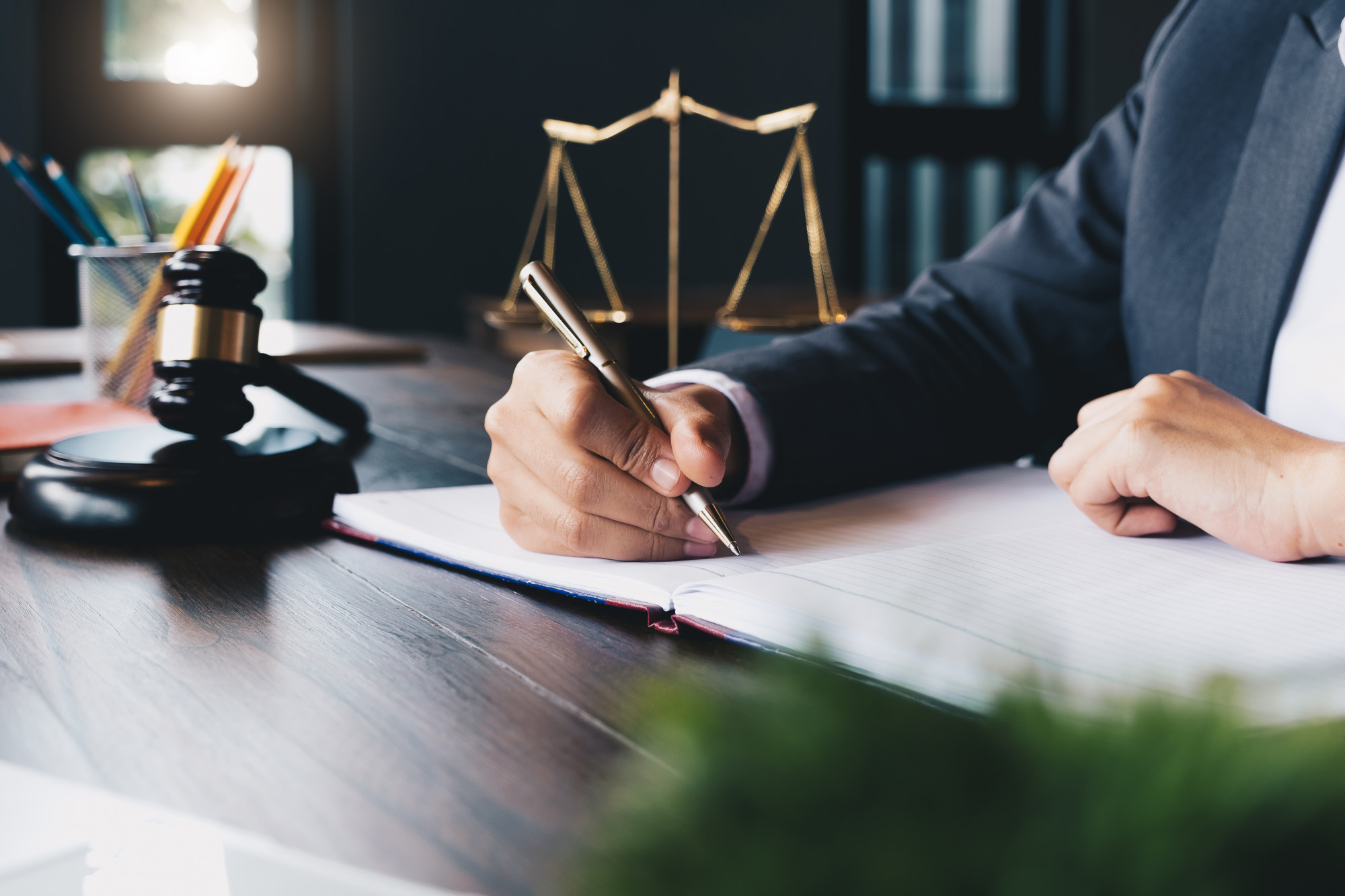 lawyer at desk