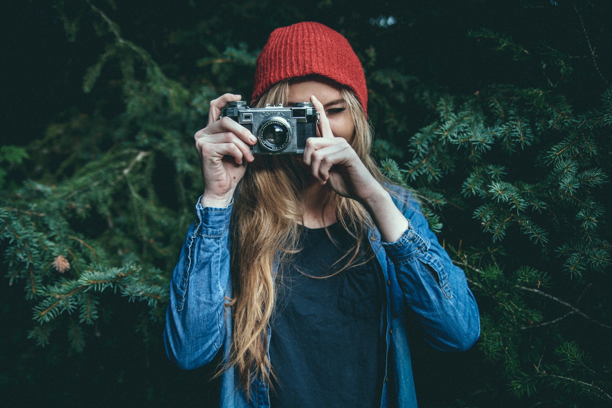 female photographer with camera