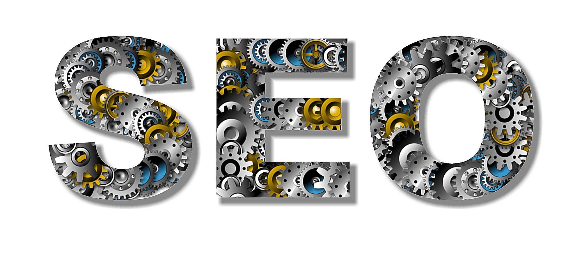 SEO text with gears