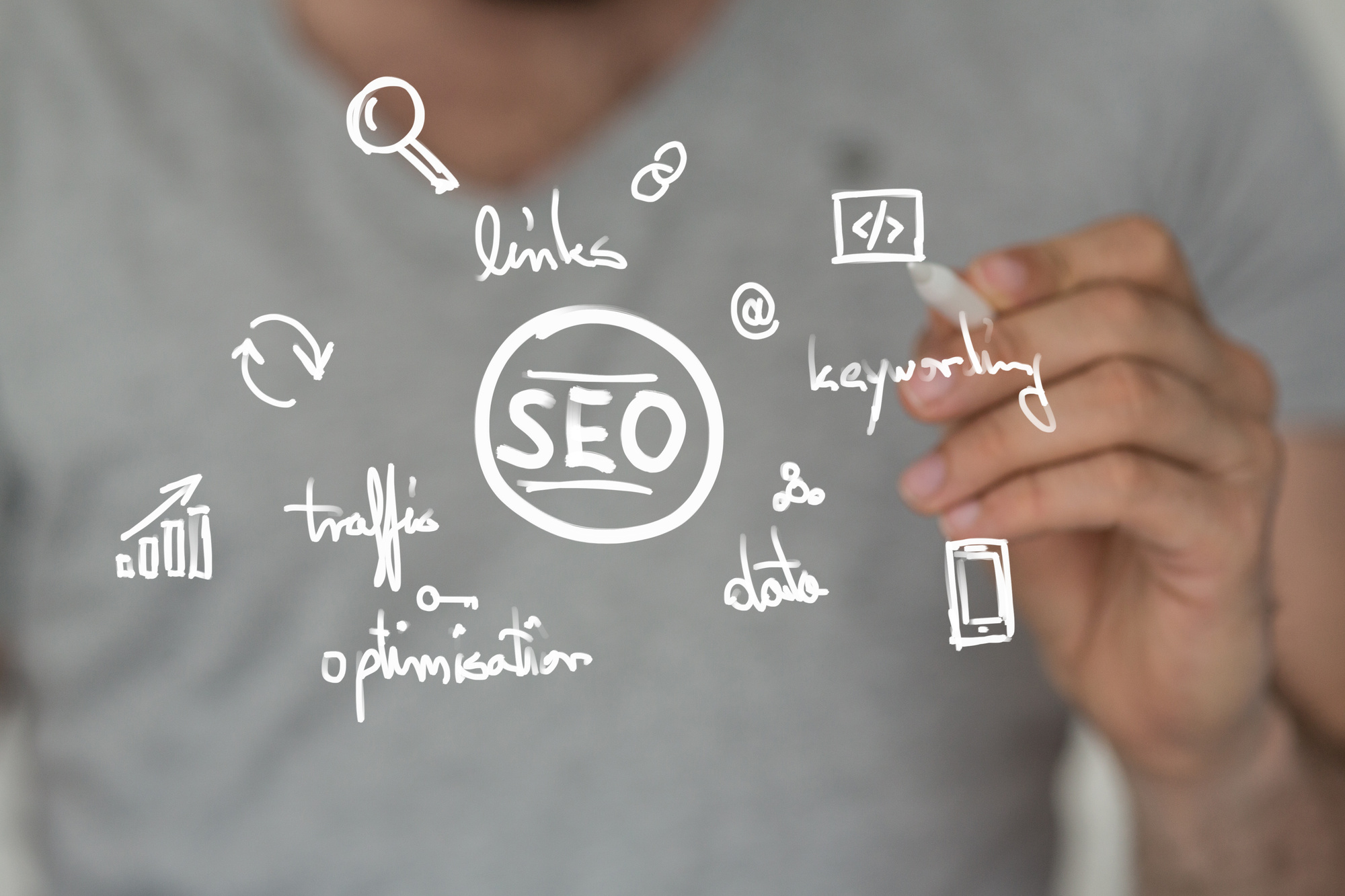 SEO and related terms and icons